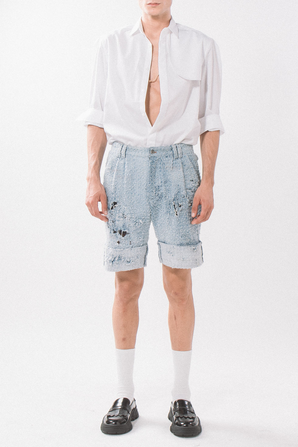 Thumbnail: Washed Denim Shorts