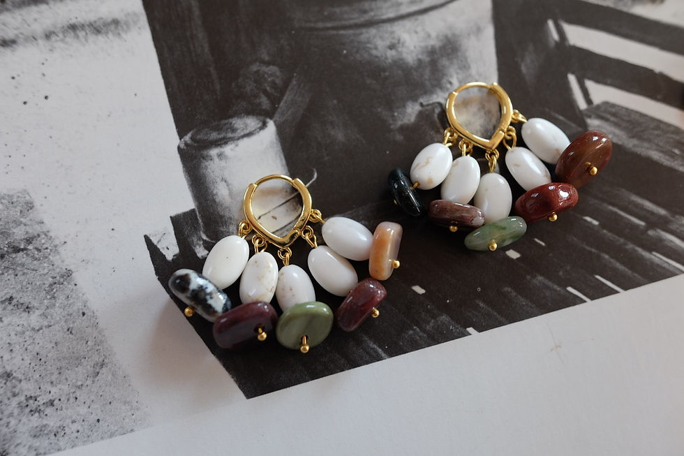 Thumbnail: Banded Agate Chunky Hoopies
