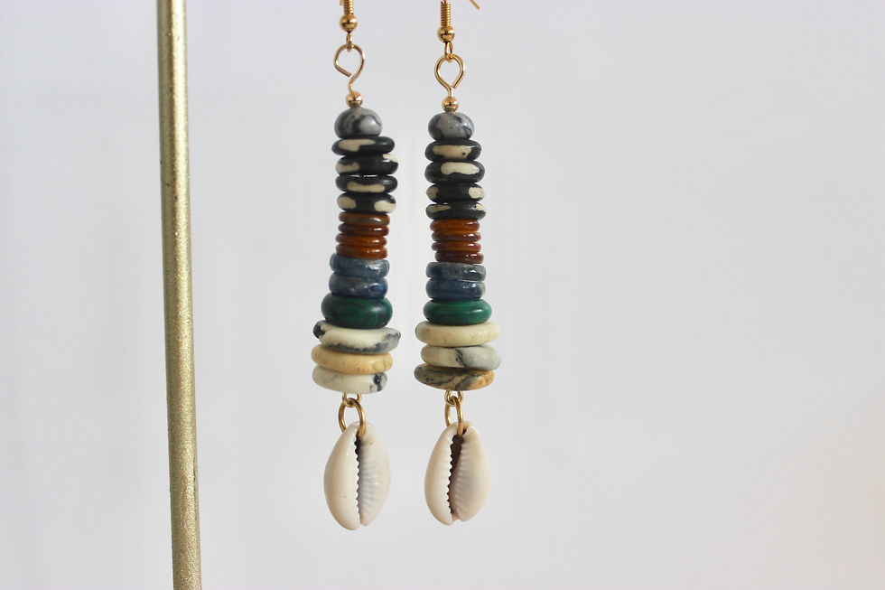 Thumbnail: Nakasalansan Cowrie Earrings