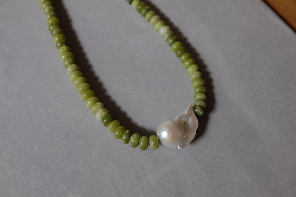 Thumbnail: Olivine + Pearl Necklace