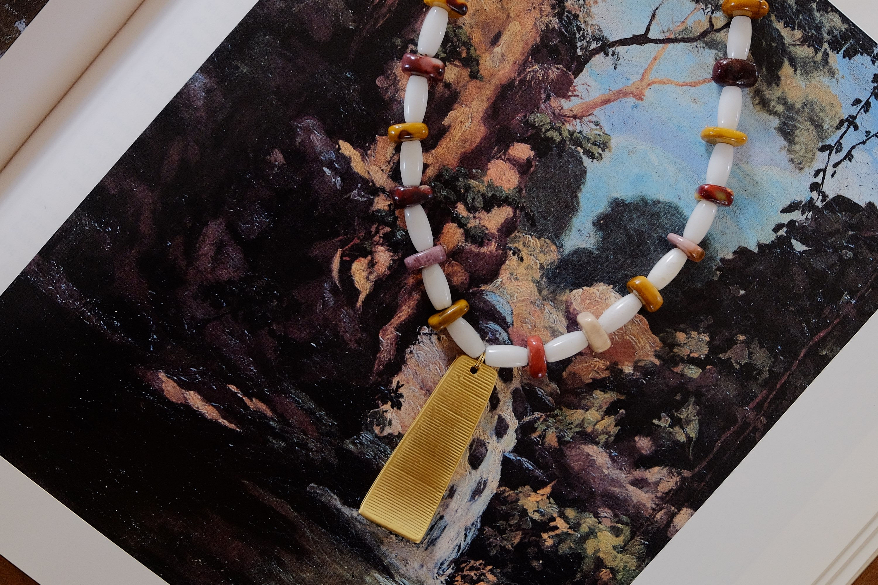 Mookaite + Gold Necklace