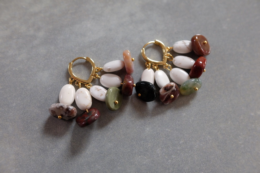 Banded Agate Chunky Hoopies