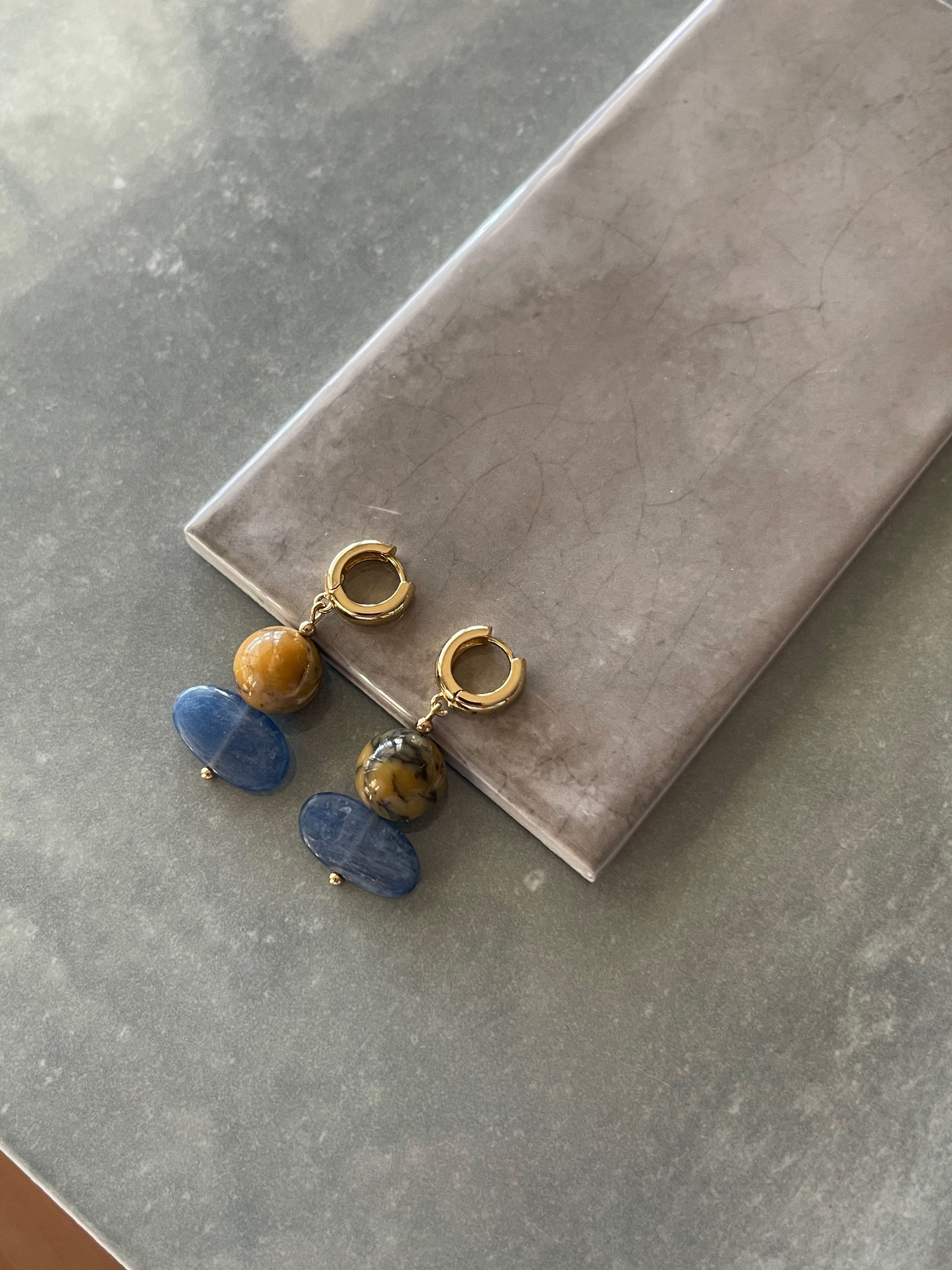 Kyanite Dragon Jasper Hoopies