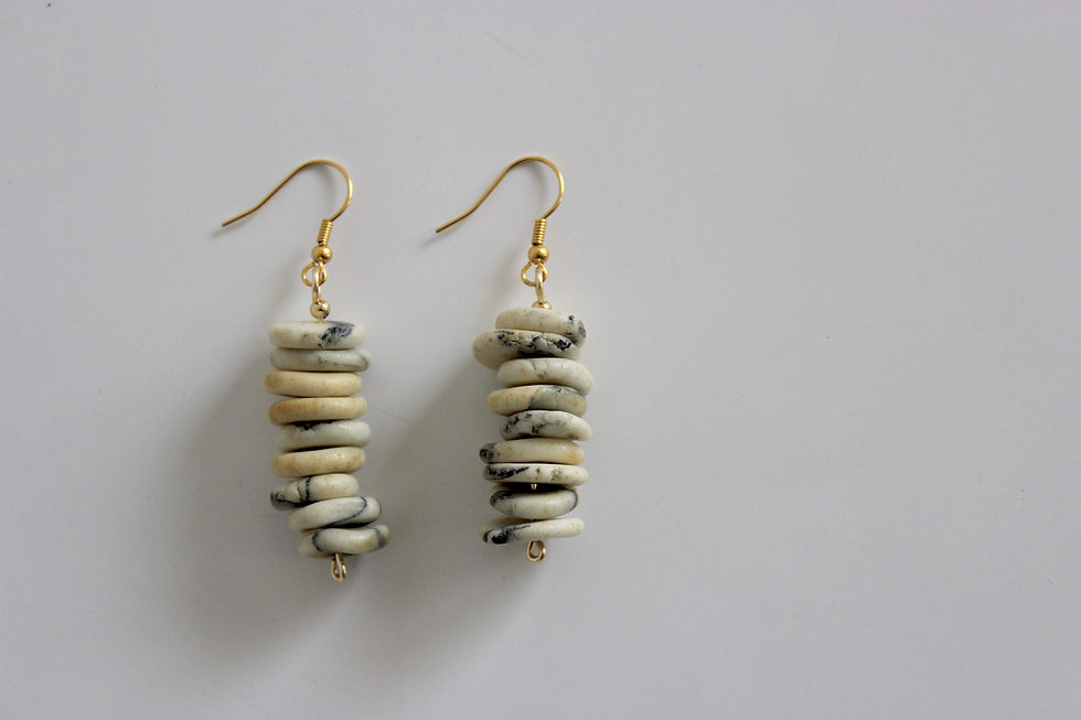 Thumbnail: White Magnesite Earrings