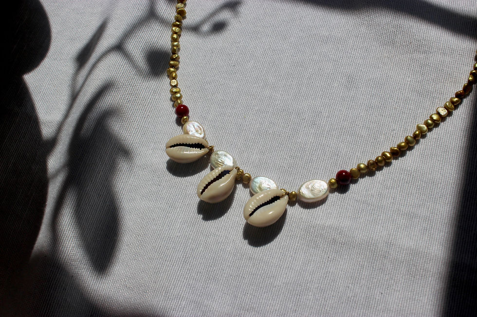Thumbnail: Cowrie & Red Magnesite Choker