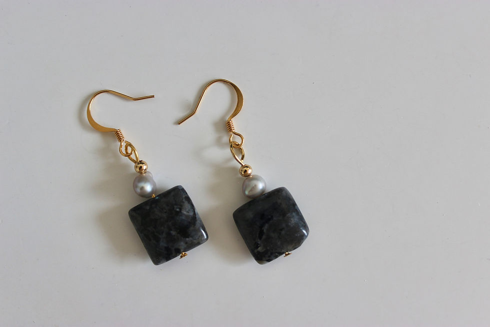 Thumbnail: Labradorite + Pearl Earrings