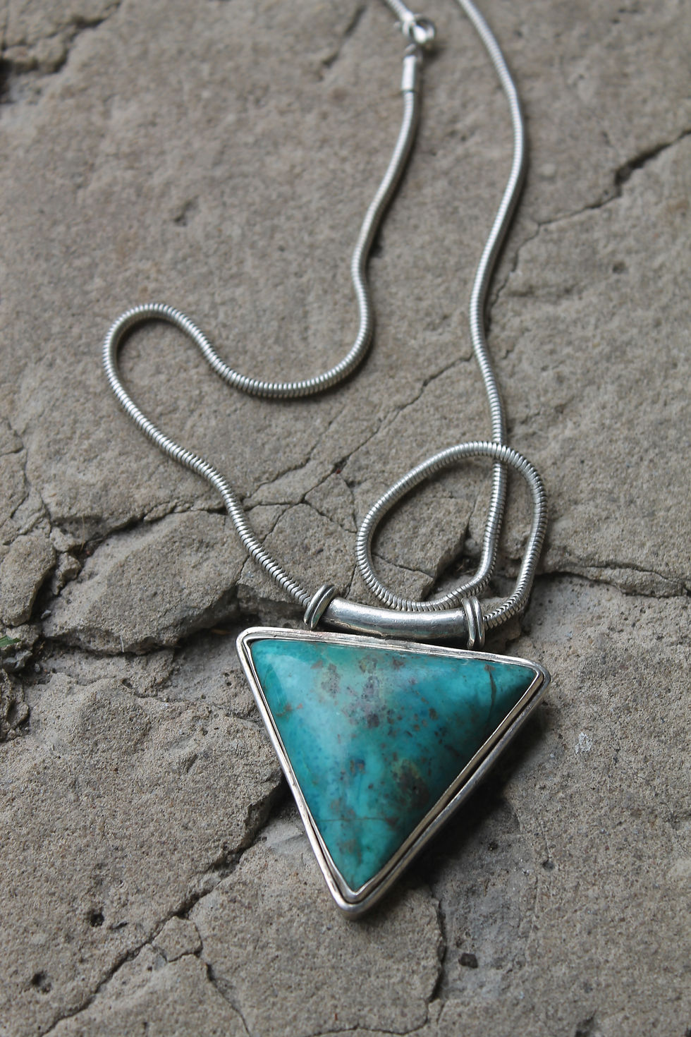 Thumbnail: Turquoise and Sterling Silver Necklace
