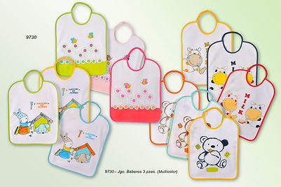 Baberos rizo con goma y con reverso pvc- Textil Sánchez