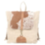 Thumbnail: Cream Backpack With Cowhide Flap