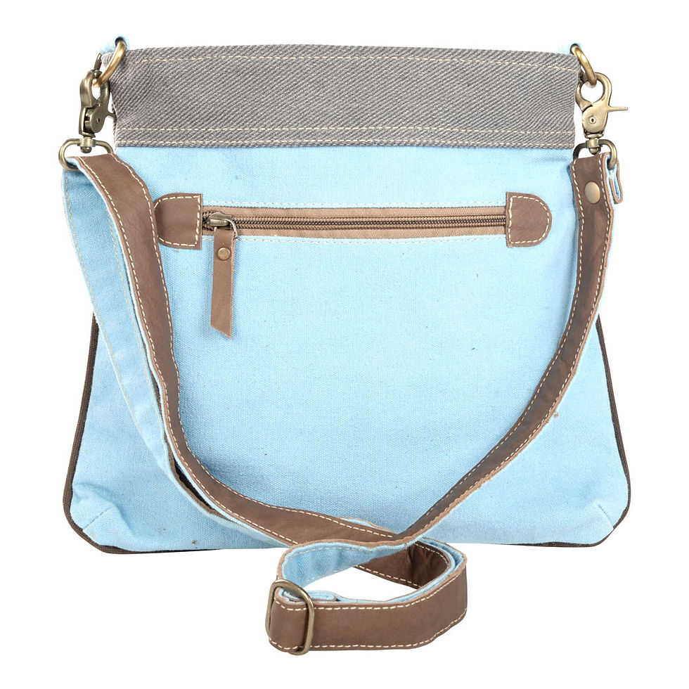 Thumbnail: Columbias Light Blue 2 Zipper Shoulder Bag