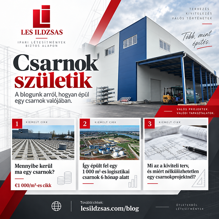 Les Ildzsas Zrt szakmai blog Csarnok születik