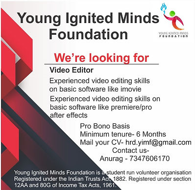Call for Video Editor by YIMF