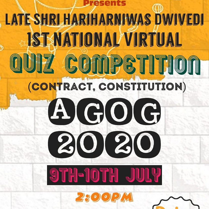 AGOG-2020, 1st National Virtual Law Quiz Competition by Institute of Law , Jiwaji University, Gwalior, M.P.