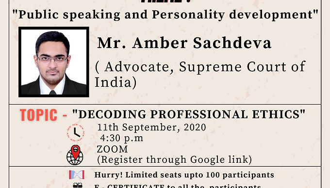 WEBINAR ON DECODING PROFESSIONAL ETHICS BY MANCH