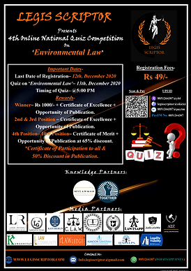 4th Online National Quiz competition by Legis Scriptor