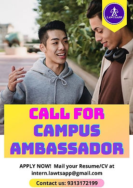 Call For Campus Ambassador at Lawtsapp