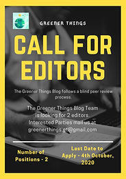 Call for Editors by Greener Things