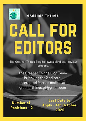 Call for Editors by Greener Things
