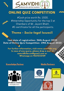 Online Quiz Competition 2020 by SAMVIDHI