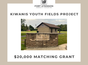 Fort Atkinson Community Foundation Provides Grant Support for Kiwanis Youth Field Improvements
