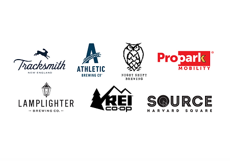 Tracksmith, Athleteic, Night Shift, Propark Mobility, Lamplighter, REI, Source Restaurant