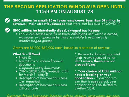 Funding Available for Statewide Small Business Assistance Program