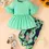 Thumbnail: Girls 2 Pc Green Flowered Pant Set Girls & Toddlers sizes