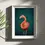 Thumbnail: 1pc Modern Art, Flamingo Oil Painting, 12x16