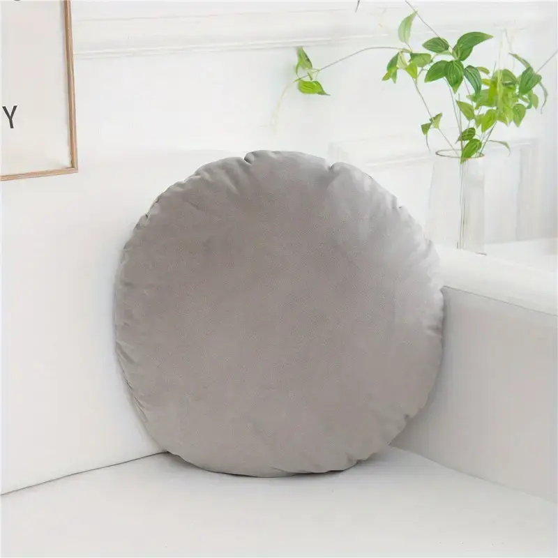 Thumbnail: 1pc, Solid Color Round Throw Pillow Mix & Match