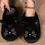 Thumbnail: Kawaii Adorable Black Cat Slippers Soft, and Comfortable