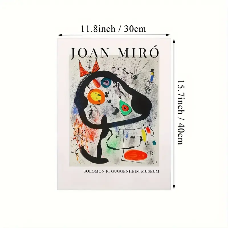 Thumbnail: 1pc Museum Exhibition Joan Miro, HD Digital Picture, Colorful Graffiti P