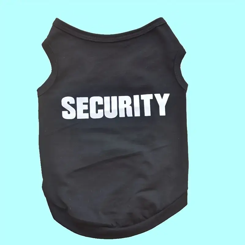 Thumbnail: SECURITY!!!!!!  Pet Clothes, Dog Vest, Dog Cotton Clothing For Spring And Summer