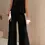 Thumbnail: Women's Dress Suit Sleeveless Two-piece Set, Crew Neck Tank Top & Wide Leg Pants