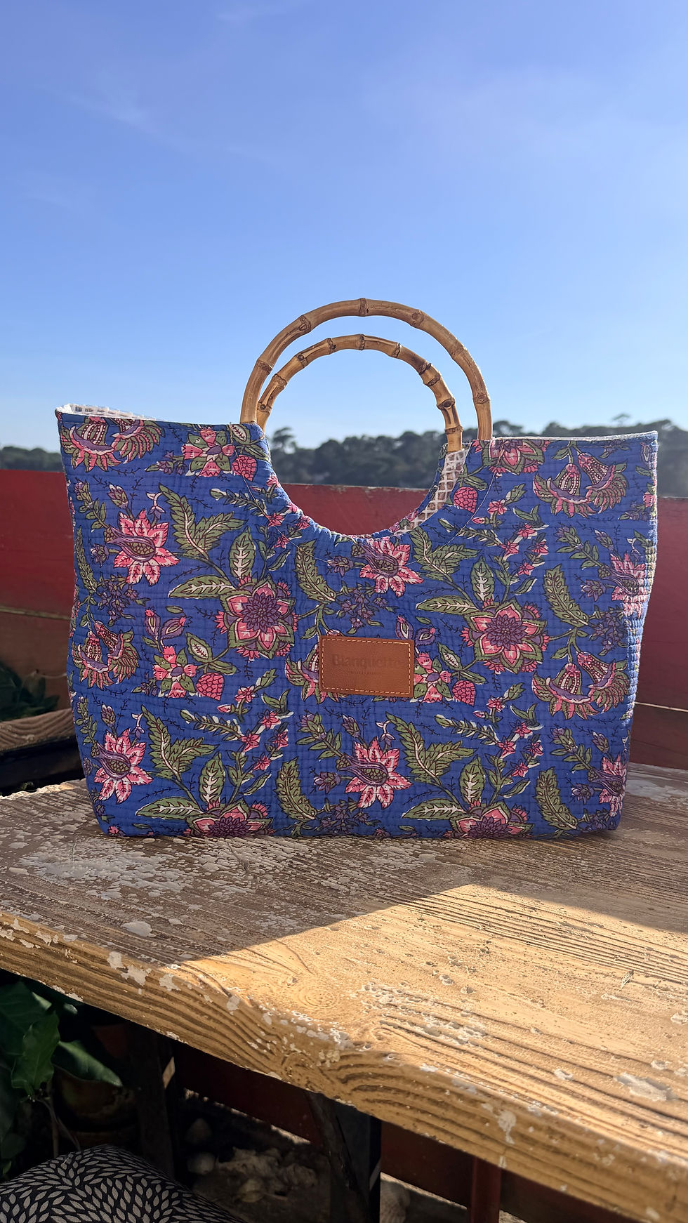 Miniature : Midi Kantha matelassé bleu