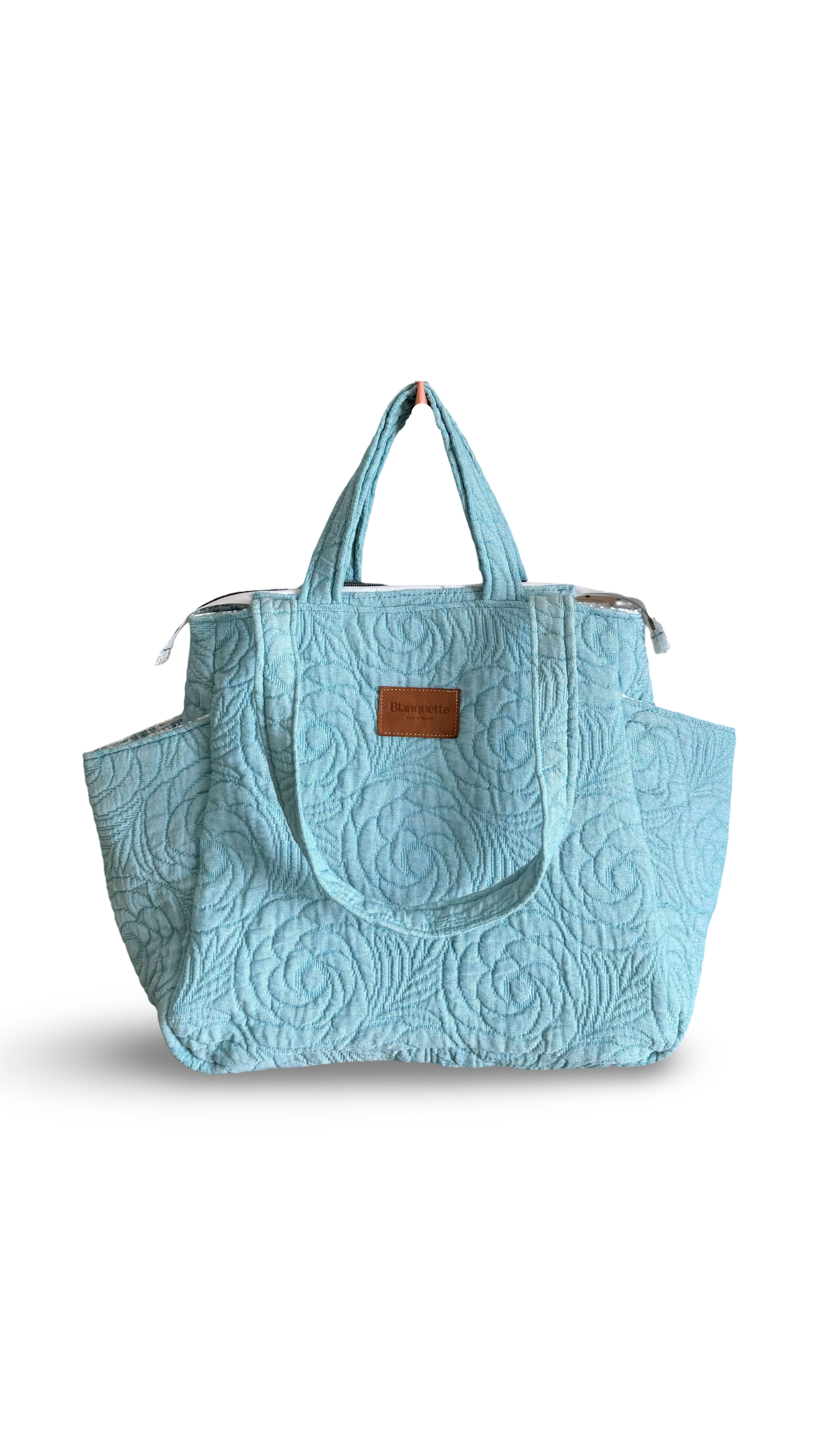 Big pocket bag blue roses