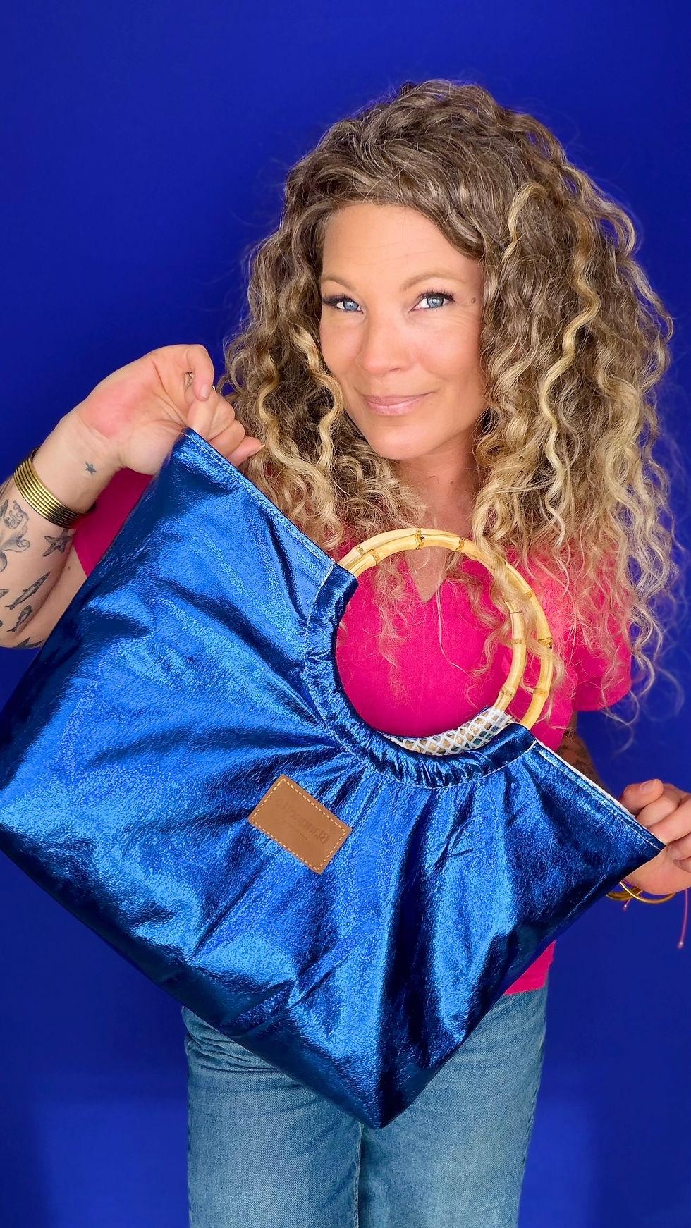 Miniature : Midi similicuir bleu