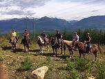 Mountain view on a trail ride