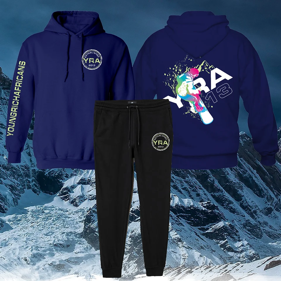 dark blue sweatsuit
