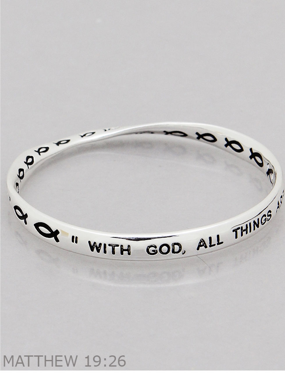 Miniatura: Pulsera de Plata con Oración Grabada