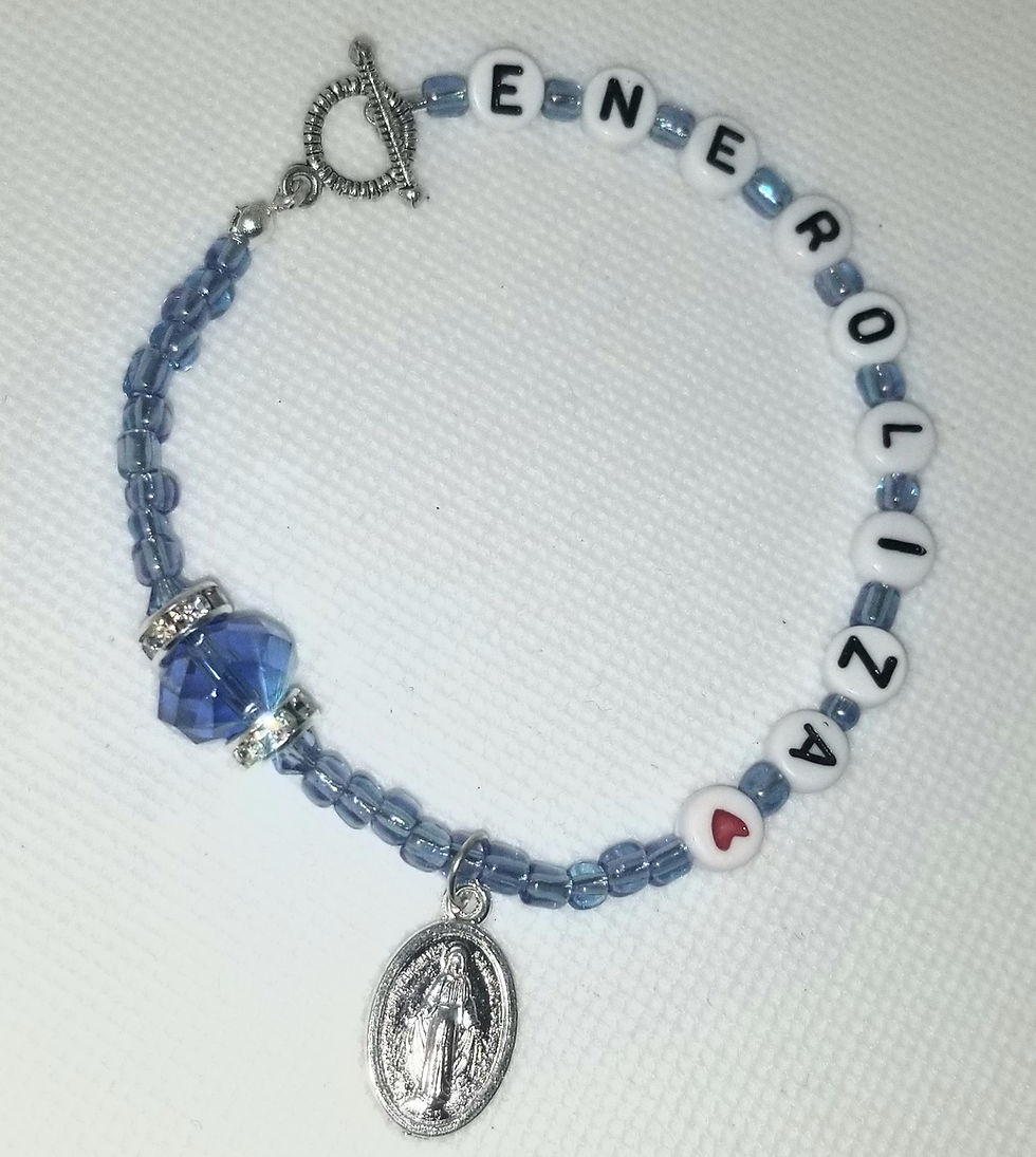 Miniatura: Pulsera Rosario Decenio Personalizada