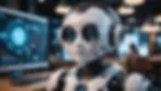 Eye-level view of AI-powered chatbot interface