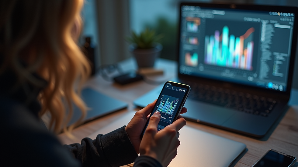High angle view of a web designer working on a mobile interface