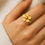 Thumbnail: The "Daisy Dream" Gold-Tone Flower Ring