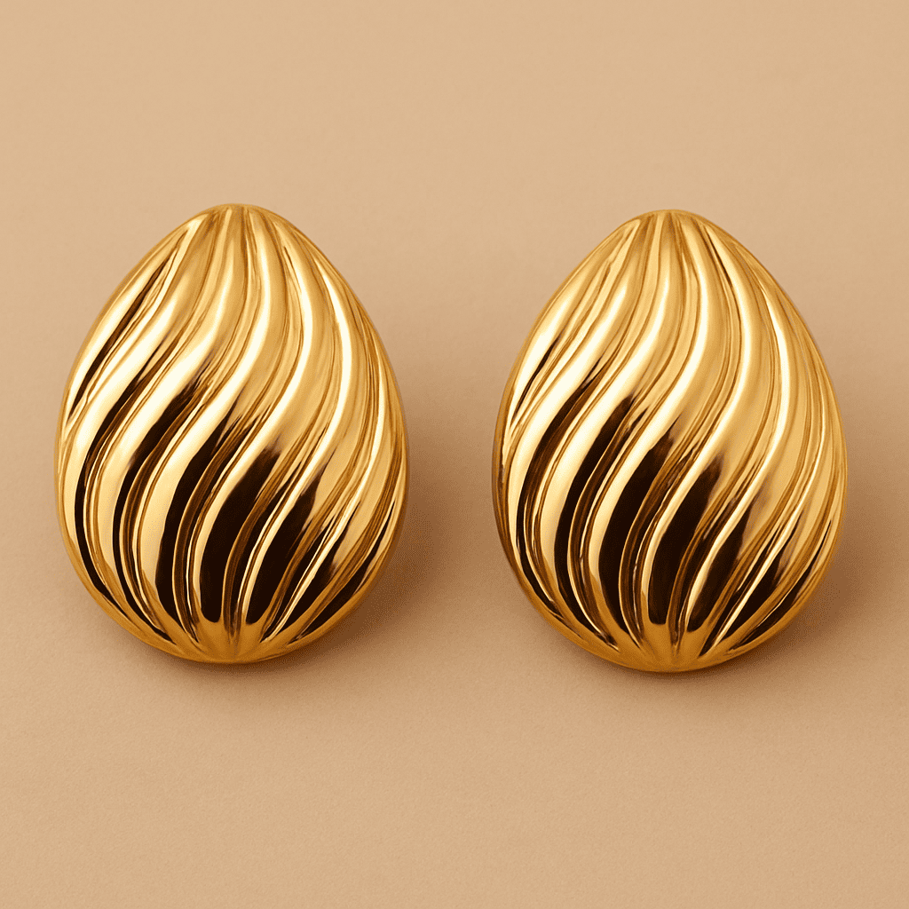 Golden Vortex Statement Earrings