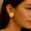 Thumbnail: Golden Bloom Crystal Stud Earrings