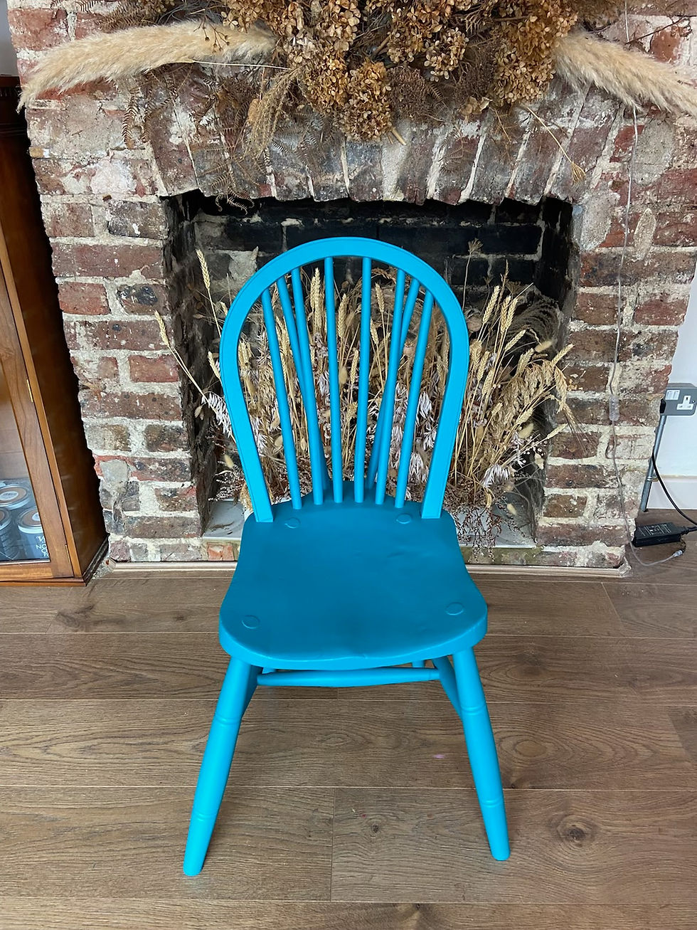 Thumbnail: Windsor Style Handpainted chair