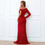 Miniaturbild: Red sequin one-shoulder gown