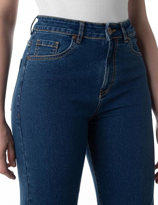 Thumbnail: Close-up of woman wearing blue denim jeans Shopizo. 