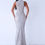 Thumbnail: Silver Sleeveless Evening Gown