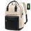 Thumbnail: Beige and black USB charging backpack